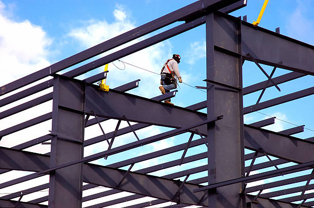 aço walker - construction steel construction frame built structure imagens e fotografias de stock