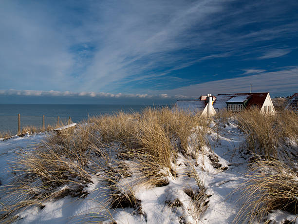 Winter by the sea stock photo