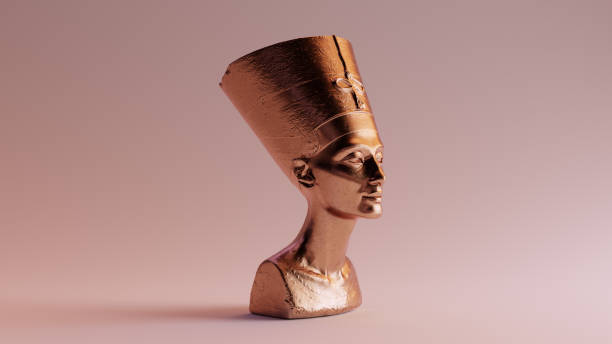 istock Polished Egyptian Brass Bust of Nefertiti 921659032