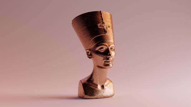 istock Polished Egyptian Brass Bust of Nefertiti 921659034