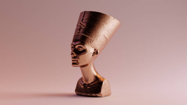 istock Polished Egyptian Brass Bust of Nefertiti 921659088