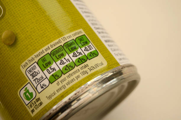Tinned Food Packaging with UK Colour Coded Nutrition Label