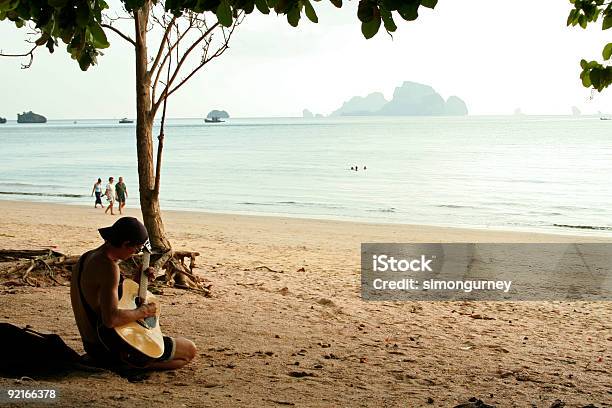Guitar Man Krabi Beach Thailand Stock Photo - Download Image Now - 20-29 Years, Adult, Adults Only
