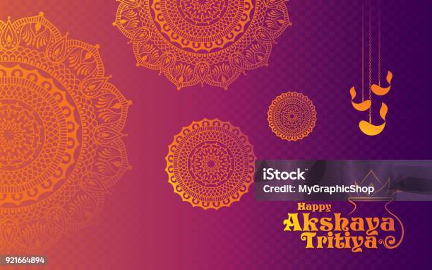 Ilustración de Akshaya Tritiya Festival Fondo y más Vectores Libres de Derechos de Cultura hindú - Cultura hindú, Patrones visuales, Fondos