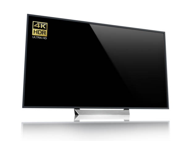 istock 4K Ultra HD TV isolated on white background. 3D illustration 921664946