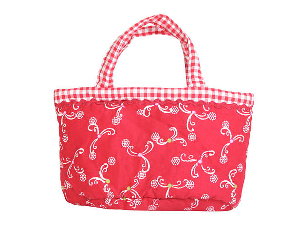 red female handbag stock photo