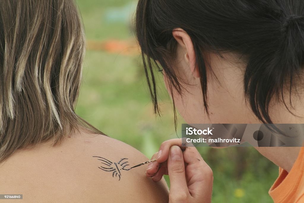 Tatuaggio all'henné che - Foto stock royalty-free di Accuratezza