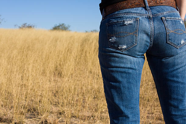 Nice ass in jeans stock photo