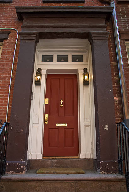 istock Classic wooden door 92167604