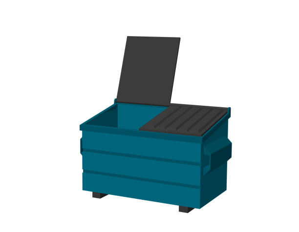 ilustraciones, imágenes clip art, dibujos animados e iconos de stock de reciclaje de basura. aislado sobre fondo blanco. 3d ilustración de vector. - basura industrial