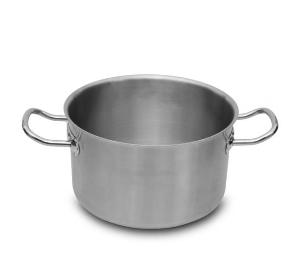istock Stainless steel pot isolated 921680492