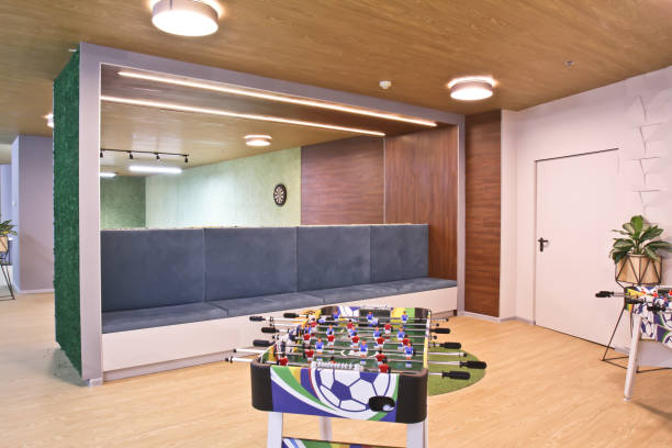 istock Table soccer in a large office room 921680706