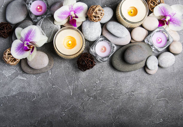 istock Spa concept with orchid flowers 921681010