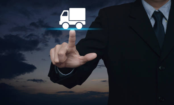 istock Truck delivery service concept 921681630
