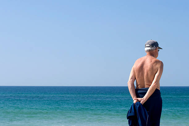 senior grandfather pensioner 04  sun exposure stock pictures, royalty-free photos & images