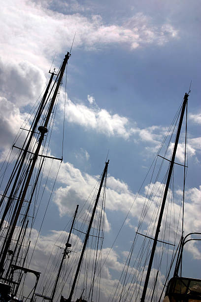 Yacht Masts stock photo