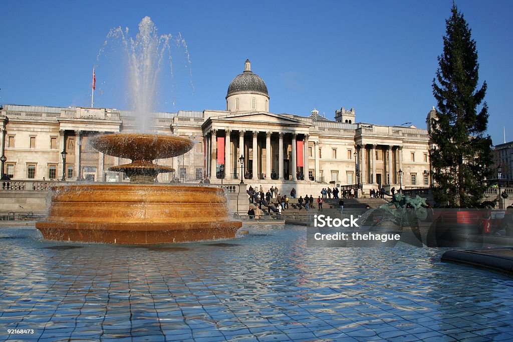 Trafalgar Square a Londra a Natale - Foto stock royalty-free di Galleria d'arte