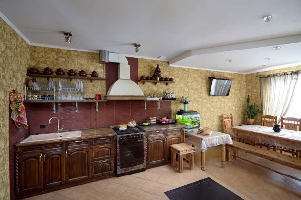 istock Living room and Kitchen in Village Style 921685074