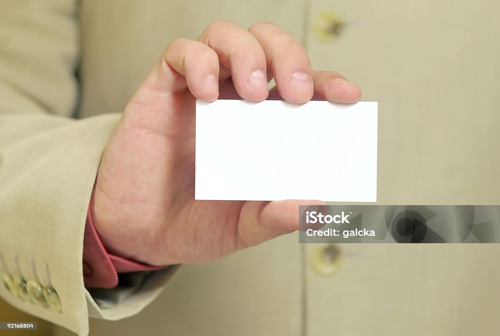 Tarjeta de visita en una mano - Foto de stock de Adulto libre de derechos