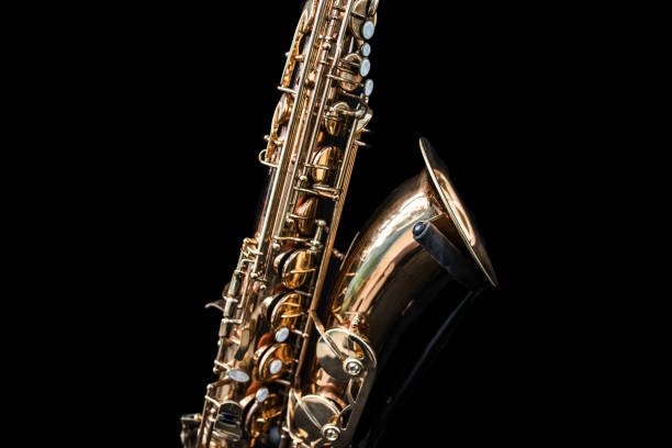 istock Close up of a golden saxophone 921689918