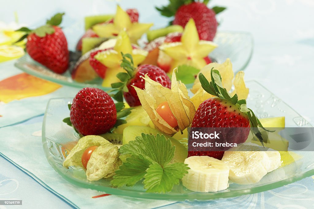新鮮なフルーツとデザート - おやつのロイヤリティフリーストックフォト
