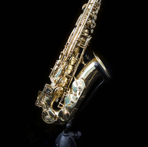 istock Close up of a golden saxophone 921699464