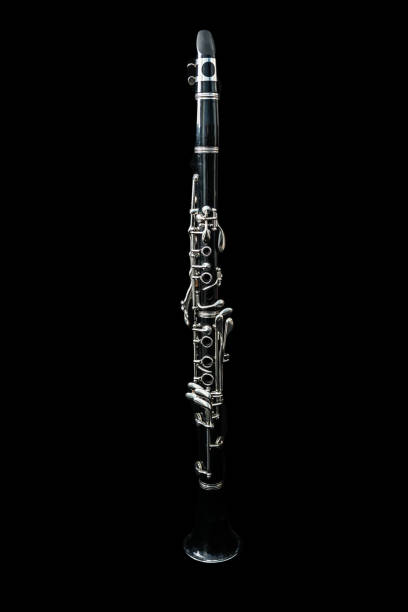 Full view of a clarinet standing stock photo