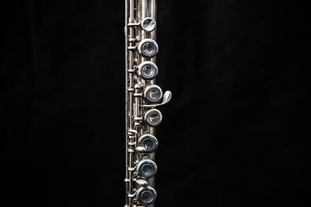 Transverse flute close up stock photo