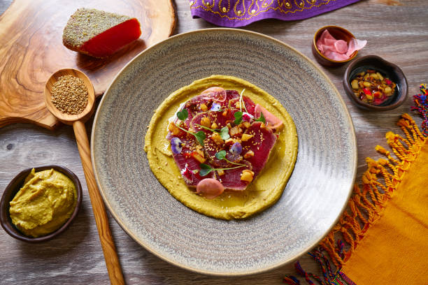istock Humus with marinated tuna Moroccan recipe 921703994