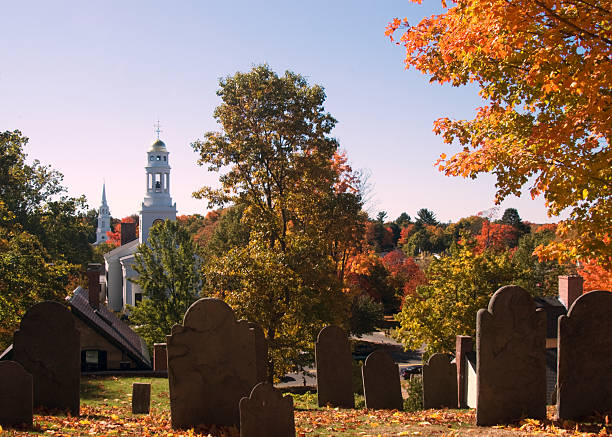 Cemetary hill in Concord, MA  concord massachusetts stock pictures, royalty-free photos & images