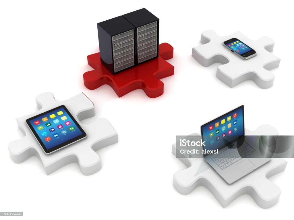 Computer Network Server Puzzle Cloud Computing Internet Technology ...