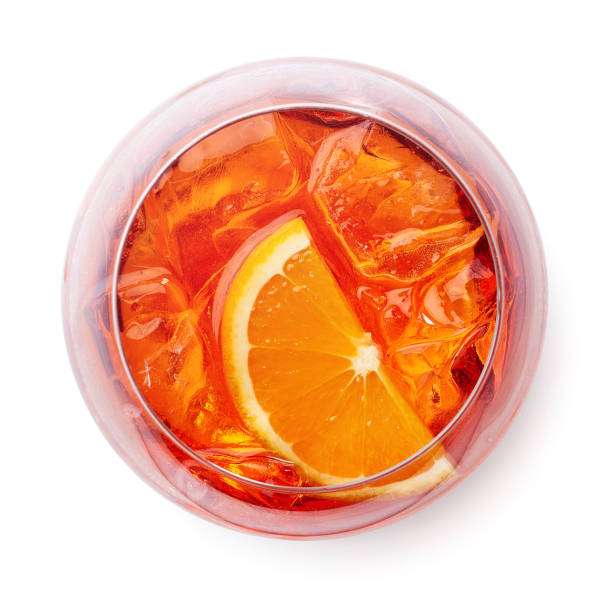 Glass of Spritz cocktail