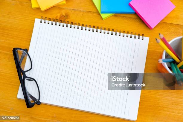 Notebook With Homework Book Top View Homework School Notebook Ready For Adding Text Or Mockup ...