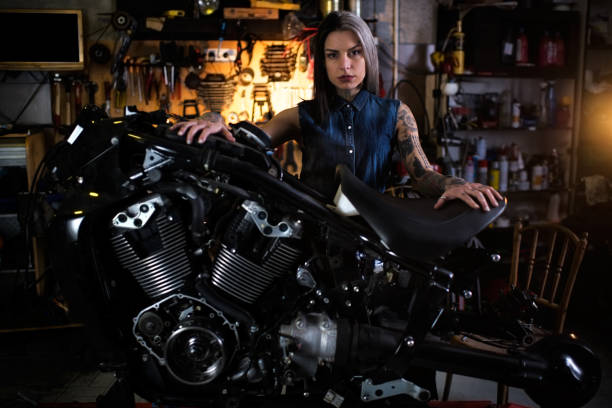 istock Motorcycle repair shop 921721520