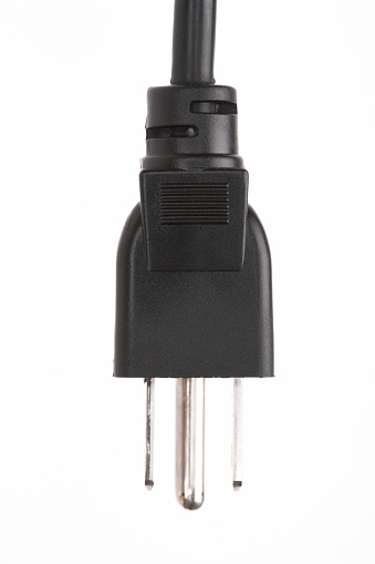Close-up view of a potentiometer or variable resistor on a white background.