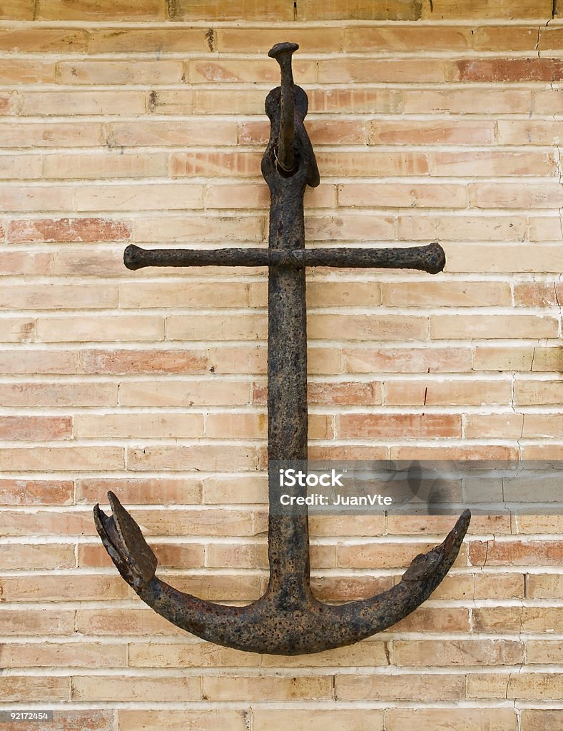 Anchor na Mur z cegły - Zbiór zdjęć royalty-free (Cegła)