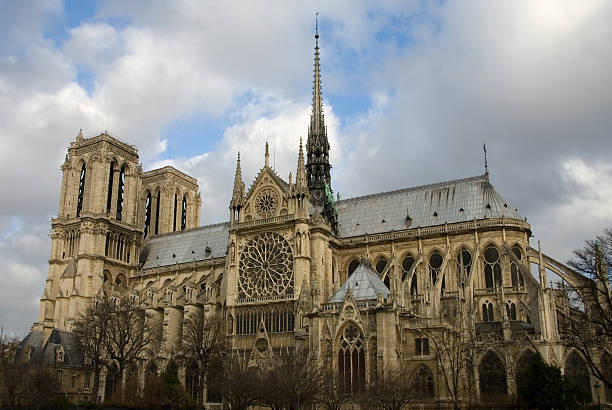 Famous place in Paris, international landmark. Aspect before 2019 fire.