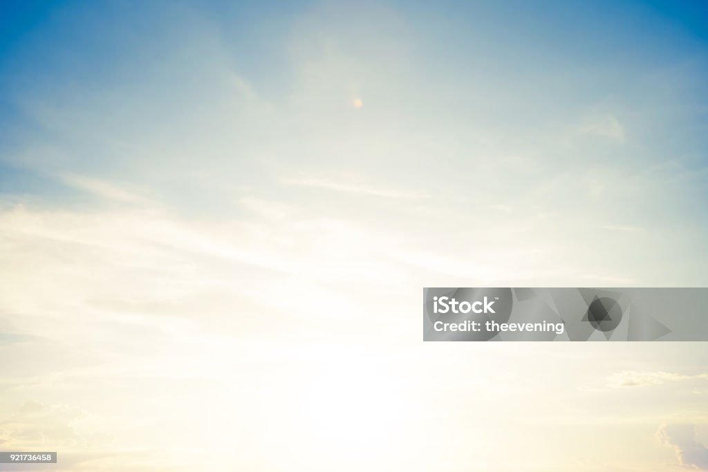 backgrounds vintage soft sky with sunlight Sky Stock Photo