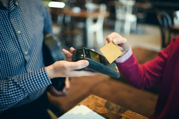 istock Contactless payment system with credit card 921737762