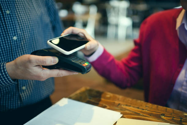 istock Contactless payment system with mobile phone 921738394