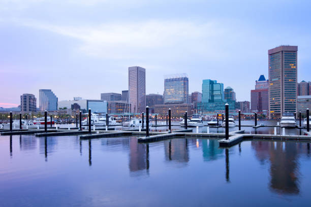 istock Downtown city skyline and Inner Harbor of Baltimore 921743798