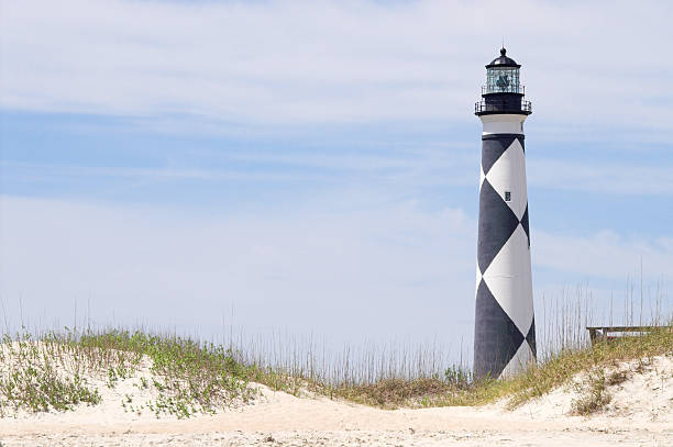 cape lookout lighthouse - nautical vessel outdoors color image nautical equipment foto e immagini stock