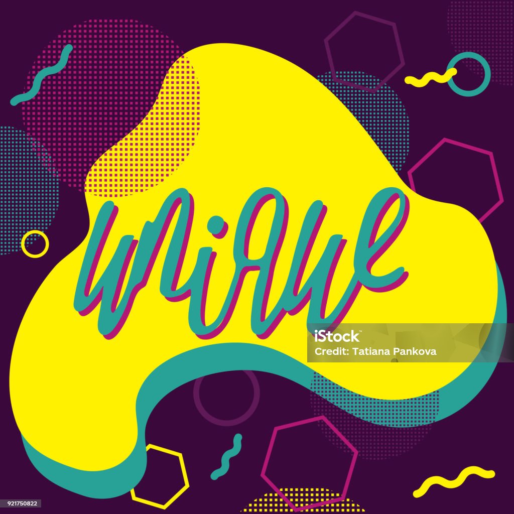 Unique Stock Unique Handdrawn Lettering With Abstract Background Stock Illustration ...