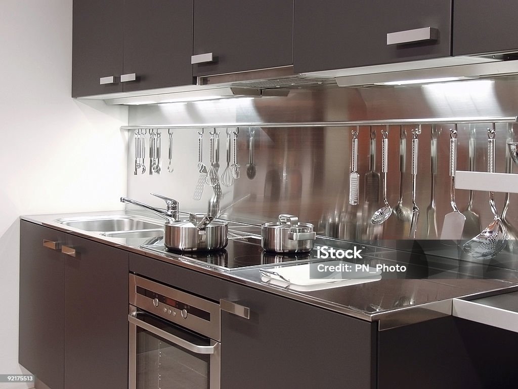 Modern house Kitchen design  Architecture Stock Photo