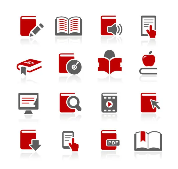 Vector illustration of Book Icons // Redico Series