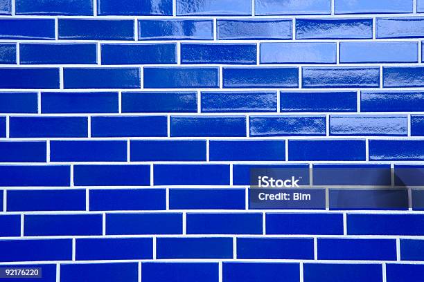 Blu Sfondo Di Muro Di Mattoni - Fotografie stock e altre immagini di A forma di blocco - A forma di blocco, Appartamento, Architettura