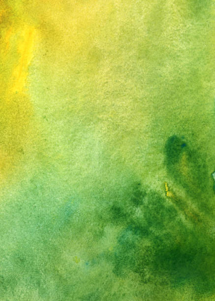 istock green yellow watercolor background 921764664
