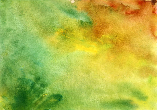 istock green yellow watercolor background 921764970