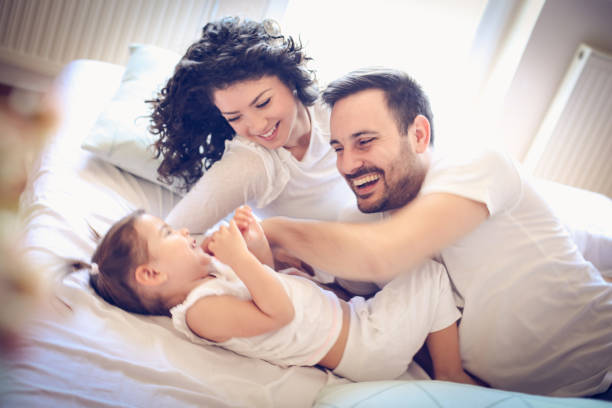 istock Mommy and daddy have play with me at morning. 921771104
