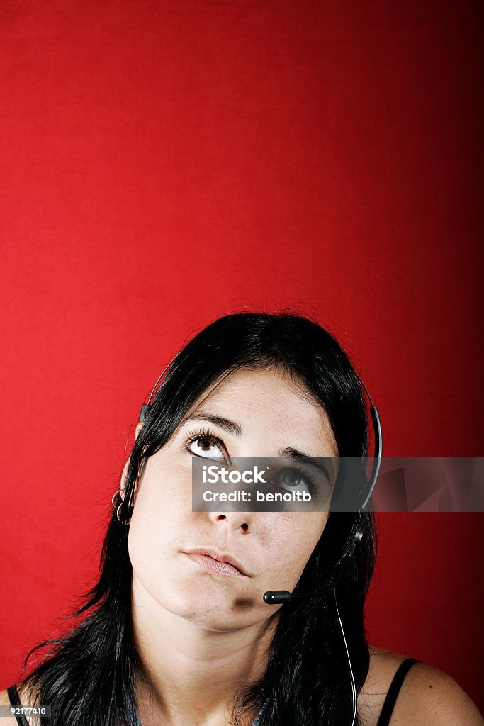 Bored Customer Service  Adult Stock Photo